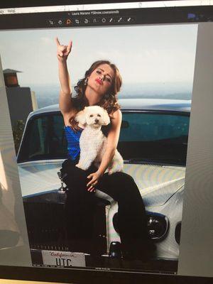 After her grooming with Poochie Pet Spa, Punky did a fancy photo shoot with Disney Channel star Laura Marano (Austin & Ally)!