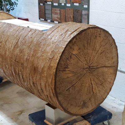 Desk with Artificial Bark