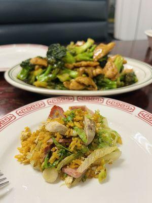 Delicious! We got the fried rice and the chicken and broccoli. #food