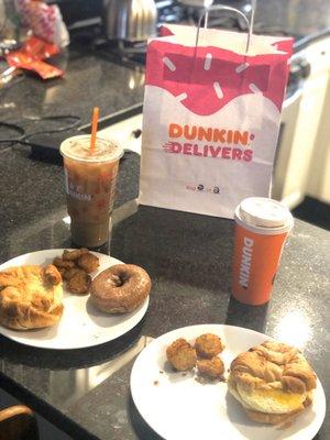 Love the dunkin delivery while on vacation. So easy to use! Just need a piece of fruit to feel better about myself