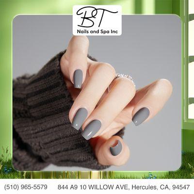 "Hey there! Looking for chic and elegant nails? Our expert technicians will create the perfect look for you. Book your appointment now!