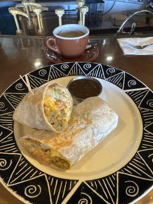 Triple B burrito at Jitters coffee