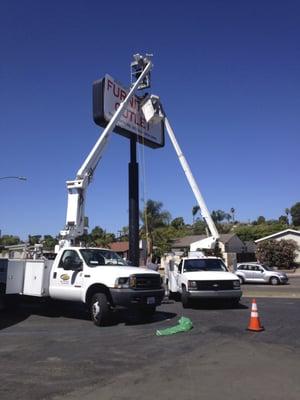 we also repair/services signs