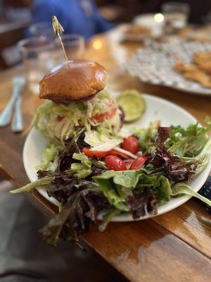 MUTHA CLUCKA | tikka masala dusted chicken patty, masaaledaar aioli, pepperjack, shrettuce, tomato, onion