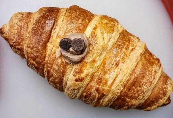 Nutella croissant. Other featured types were plain, pistachio, and pomegranate (1/13/25).