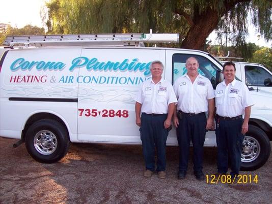 Dave, Ray and Rick are here to serve your plumbing, heating and air conditioning needs.