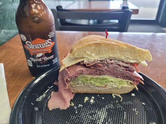 Pastrami and Stewart's root beer.