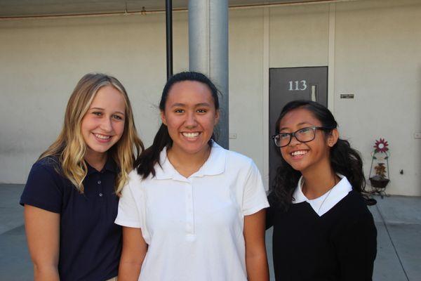 Student Council officers at our weekly flag salute.