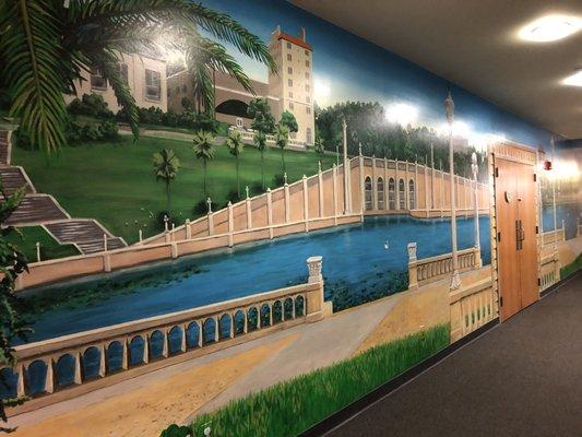 Mural of Lake Mirror headed towards Youth Center