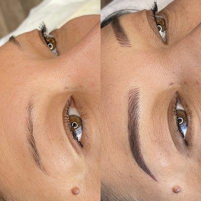 Before & After combo brows