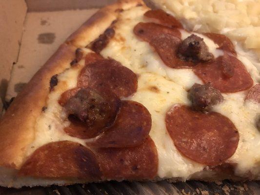 Large half pepperoni and Italian sausage with a creamy garlic sauce.