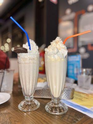 cookies and cream and half baked apple pie spiked milkshakes