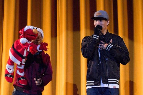 Elmo and Jason Tom at Kaimuki High School Performing Arts Center Auditorium