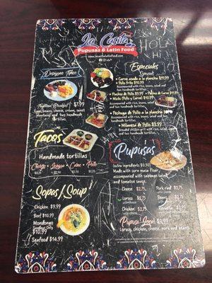 Menu front