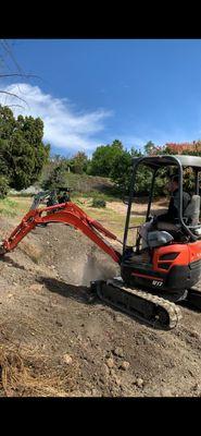 Our lead techs closing up shop for the installation of the 750 gallon trash tank and 50ft. infiltrators.