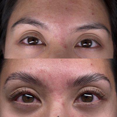 Lash Lift and Brow Lamination results