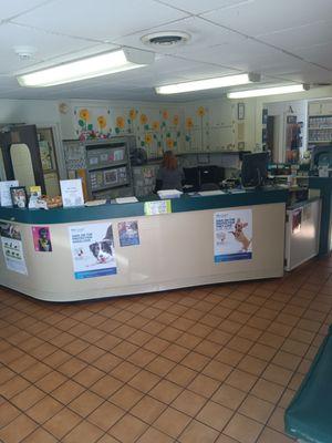 Front desk/counter.