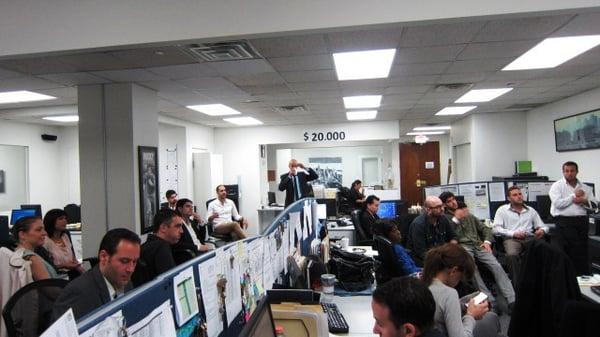 The Alpha Properties' team at full attention in our office.