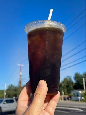 Black iced coffee