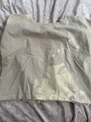 Tshirt stained with bleach