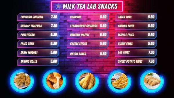 Milk Tea Lab Snacks