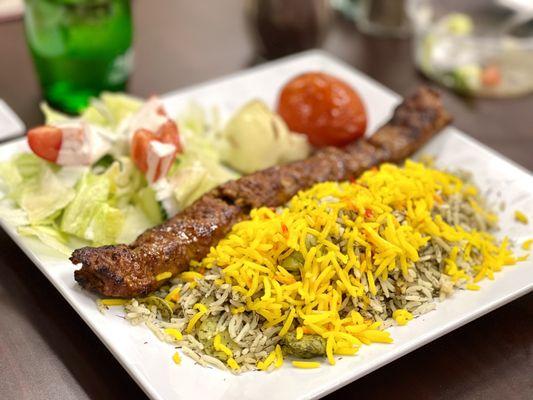 Beef Koobideh with Green Rice