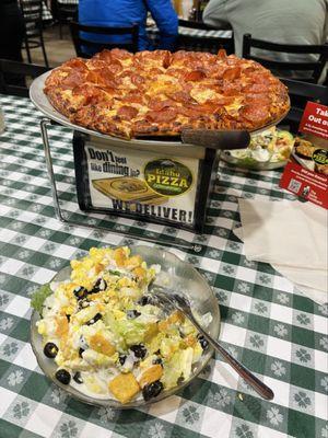 Salad Bar & Pepperoni Pizza