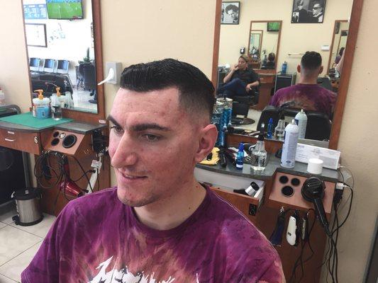 Skin fade haircut