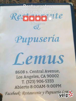 Lemus menu