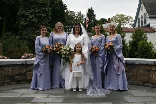 Maria;s wedding party in Renaissance designs