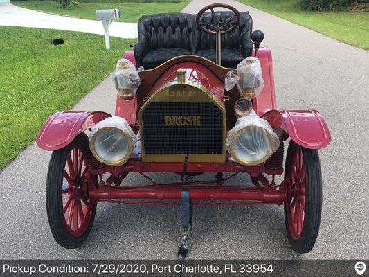 1909 Brush Automobile Ready for it's trip from Florida to California