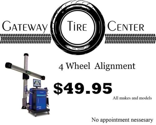 We have great deals on brakes, tires, alignments and lube services.   Come see us today!