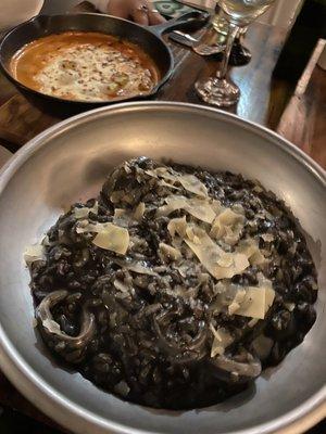 squid ink risotto