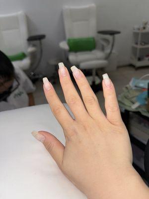 My natural nails while at the salon