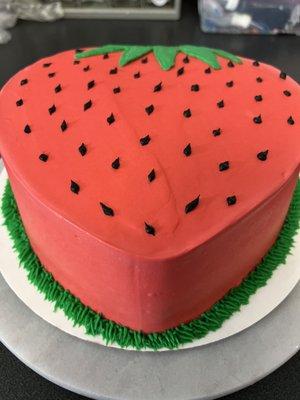 Strawberry ice cream cake