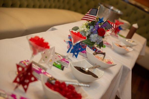 No 4th is complete without an Ice Cream Sundae Bar....