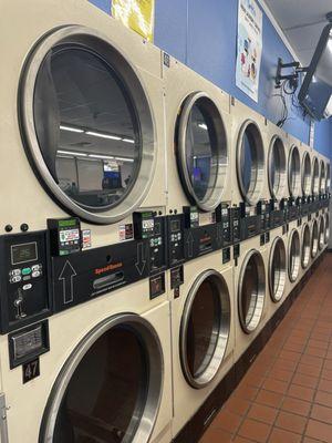 Wall of dryers