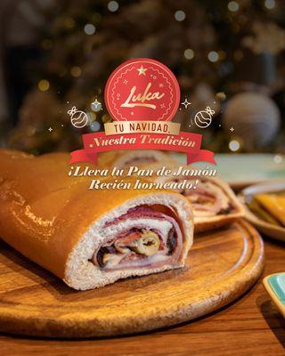 Our Pan de Jamón is dangerously irresistible. 

Freshly baked, filled with the perfect mix of Ham, Raisins, and Olives.