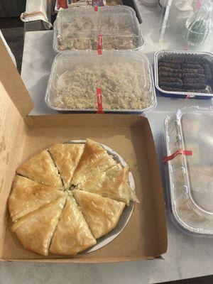 Cheese burek, chevapi, and quinoa. Yum!!