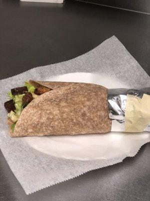 We also have grilled steak tip Caesar wraps also with your choice of wrap!