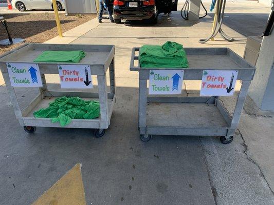 Free towels for any car wash