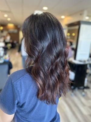 Basic trim and single process hair color.