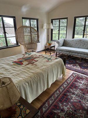 One bedroom that had a great view, once with large grove of orange trees.