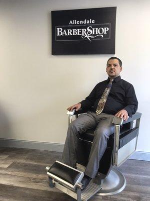 Barber Hassan, owner of Allendale barber shop