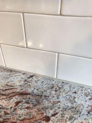 Detail of backsplash by Cruz and Jose at PiedmontFlooring.