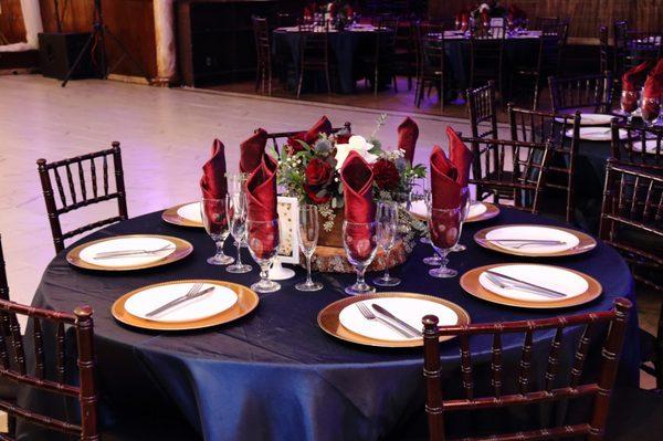 The table arrangement.