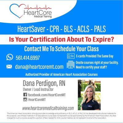 Recertify ACLS, PALS, BLS CPR/AED