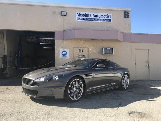 $300,000 Aston Martin DBS V12 in for some much needed services