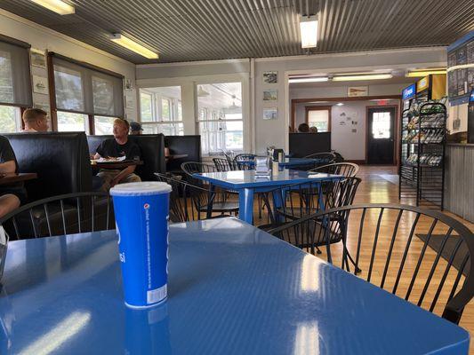 Inside seating with a history of Pennsville.