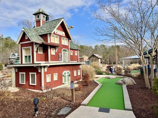 The Fringe Miniature Golf--Two 18 hole courses--Chattahoochee Gulch (Old Roswell Mill) and Doubloon Lagoon ( Pirate Village)--Jan 2023